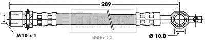 BORG & BECK Bremžu šļūtene BBH6450